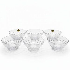 NIB Vintage Cristal d’Arques Villandry 24% Lead Crystal Dessert Bowls – Set of 6